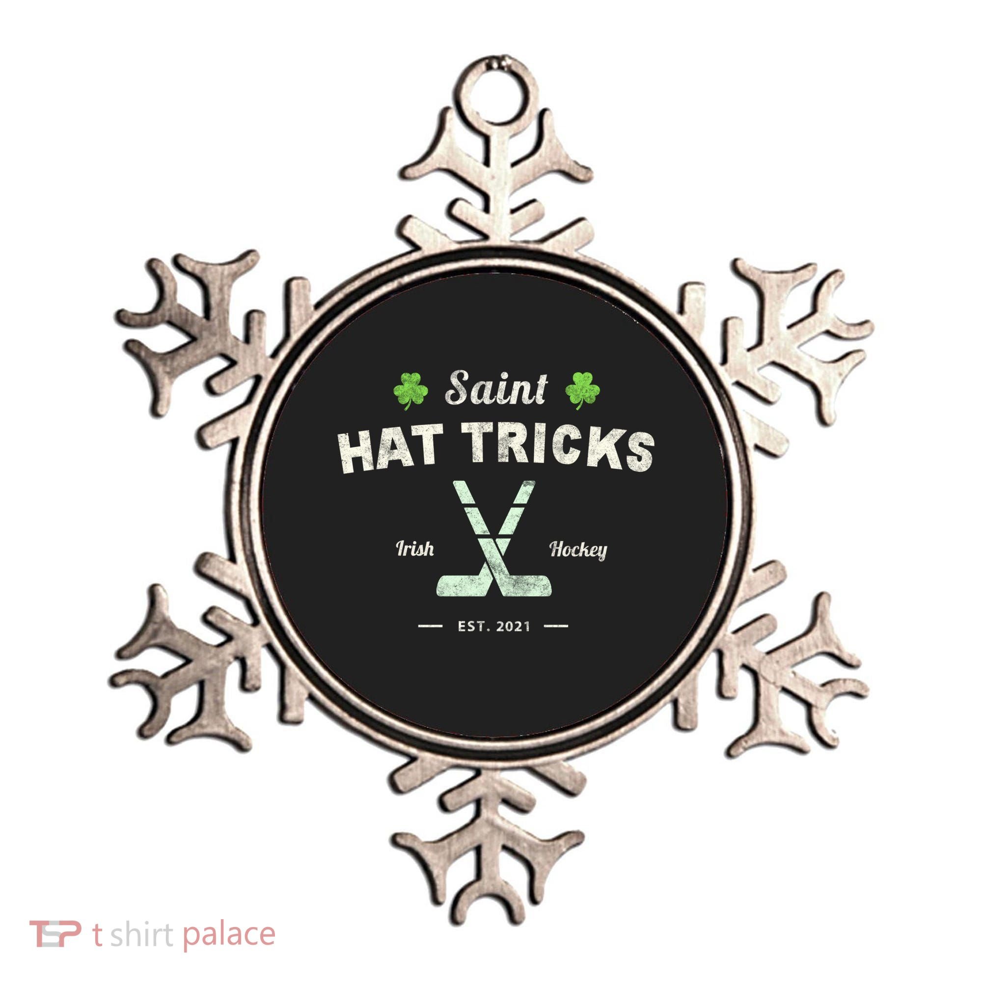Saint Hat Tricks Funny St Patrick's Day Irish Hockey Club Gift Ornament
