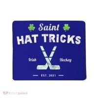 Saint Hat Tricks Funny St Patrick's Day Irish Hockey Club Gift Mousepad thumb 0