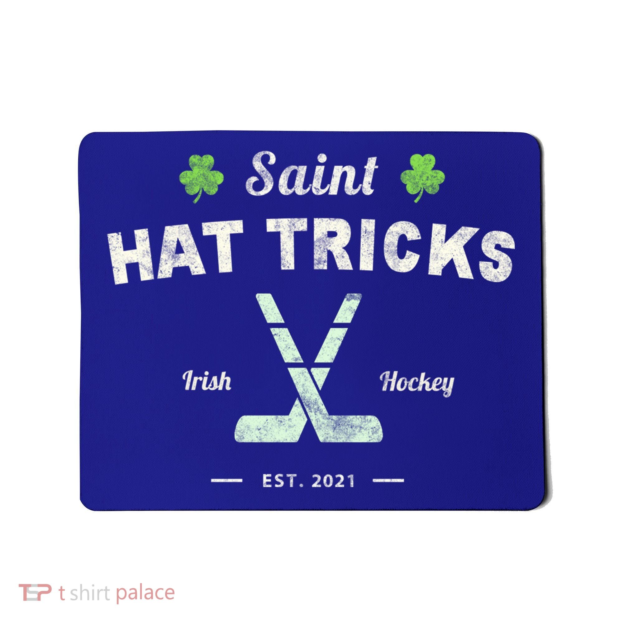 Saint Hat Tricks Funny St Patrick's Day Irish Hockey Club Gift Mousepad