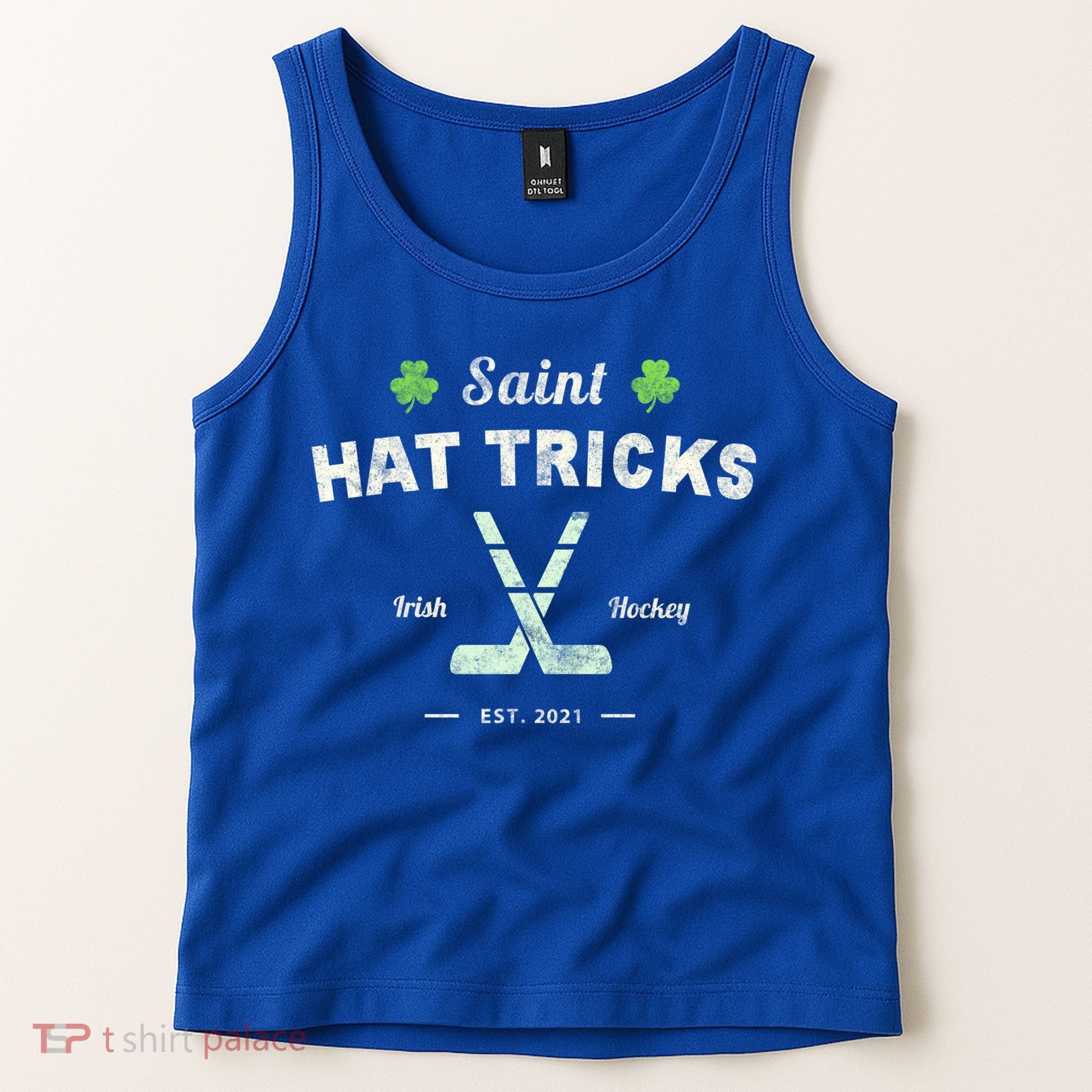 Saint Hat Tricks Funny St Patrick's Day Irish Hockey Club Gift Tank Top
