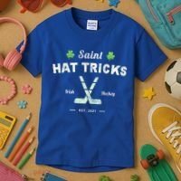 Saint Hat Tricks Funny St Patrick's Day Irish Hockey Club Gift Kids T-Shirt thumb 3