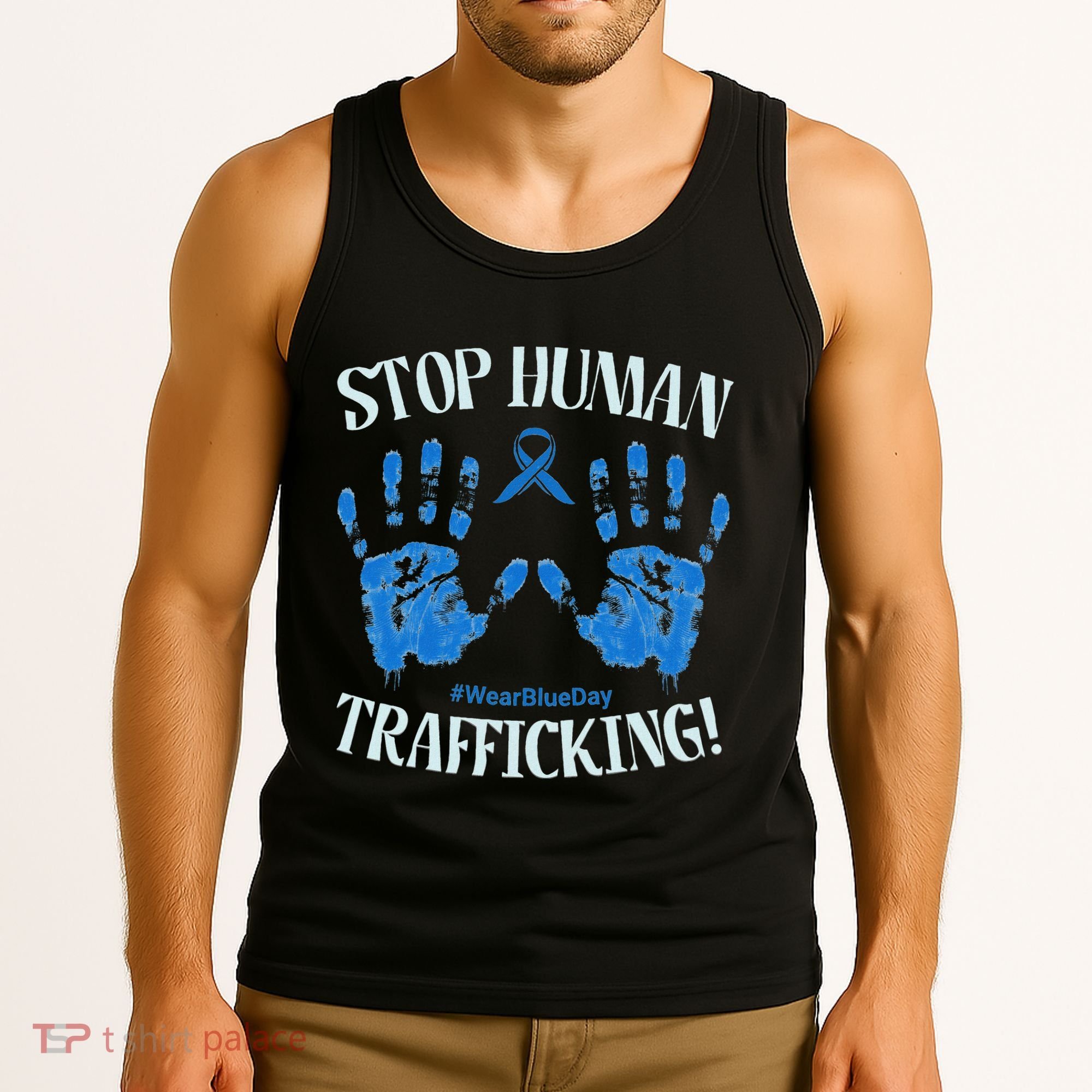 Stop Human Trafficking Awareness Month January 11 Costume Tank Top