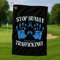 Stop Human Trafficking Awareness Month January 11 Costume Golf Towel thumb 1