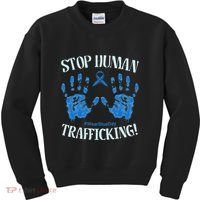 Stop Human Trafficking Awareness Month January 11 Costume Kids Sweatshirt thumb 0