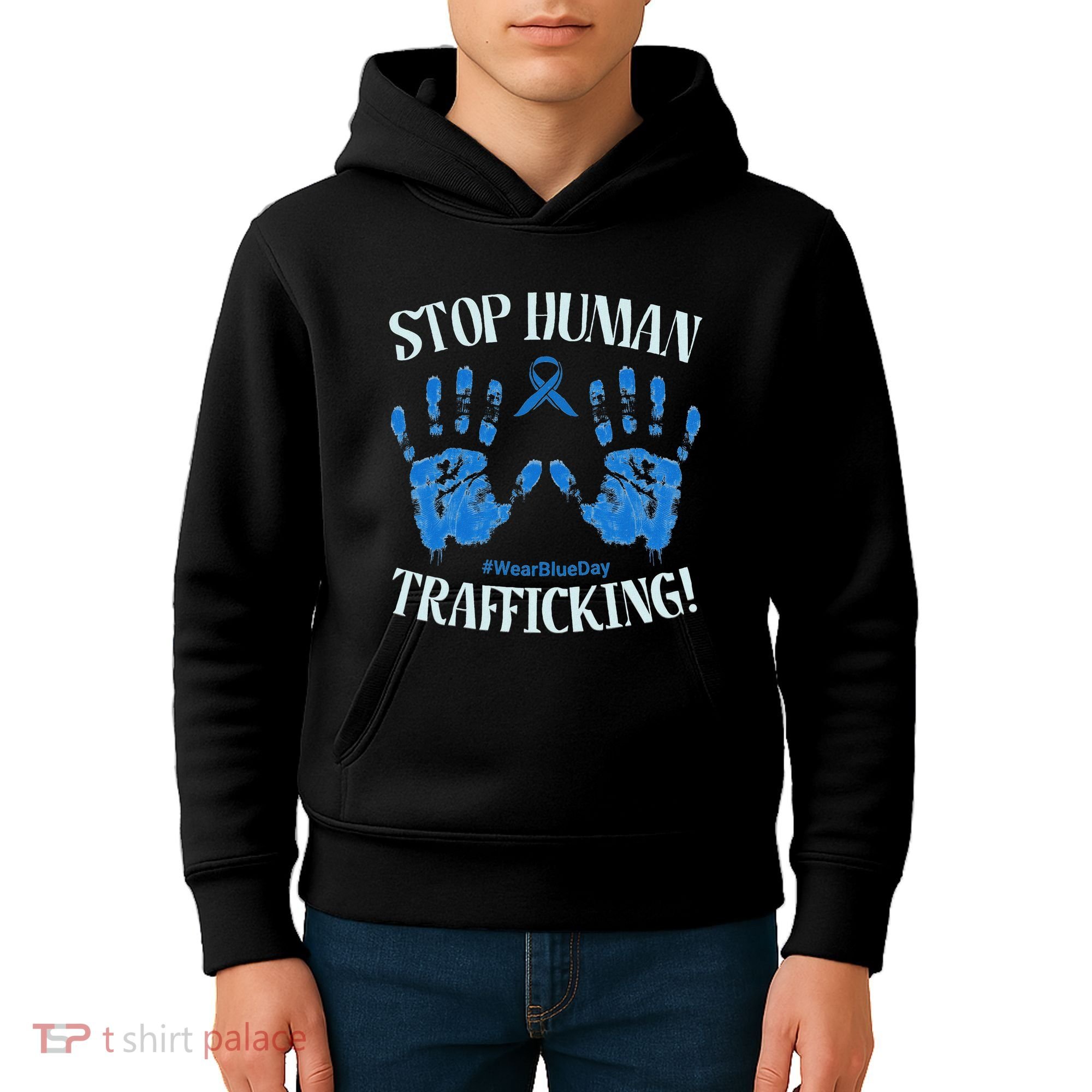 Stop Human Trafficking Awareness Month January 11 Costume Kids Hoodie