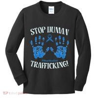Stop Human Trafficking Awareness Month January 11 Costume Kids Long Sleeve Shirt thumb 0