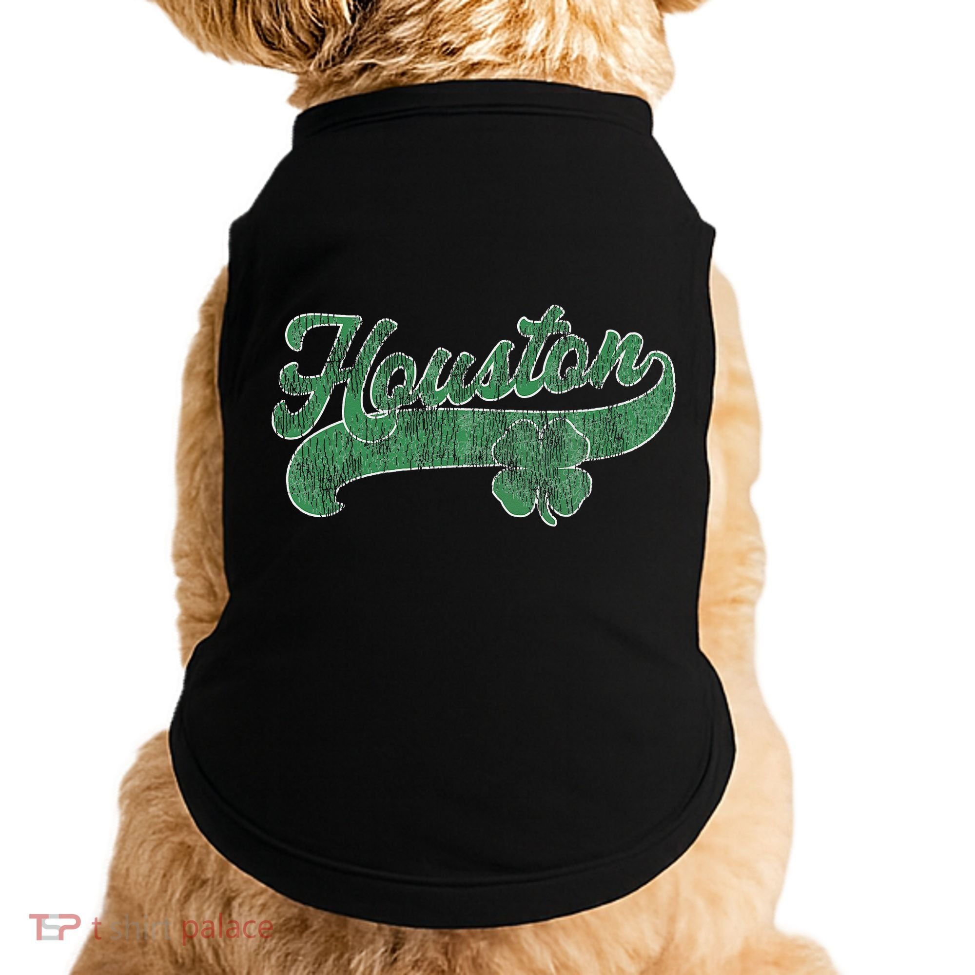 Shamrock Houston Texas Irish St. Patrick's Day Doggie Tank