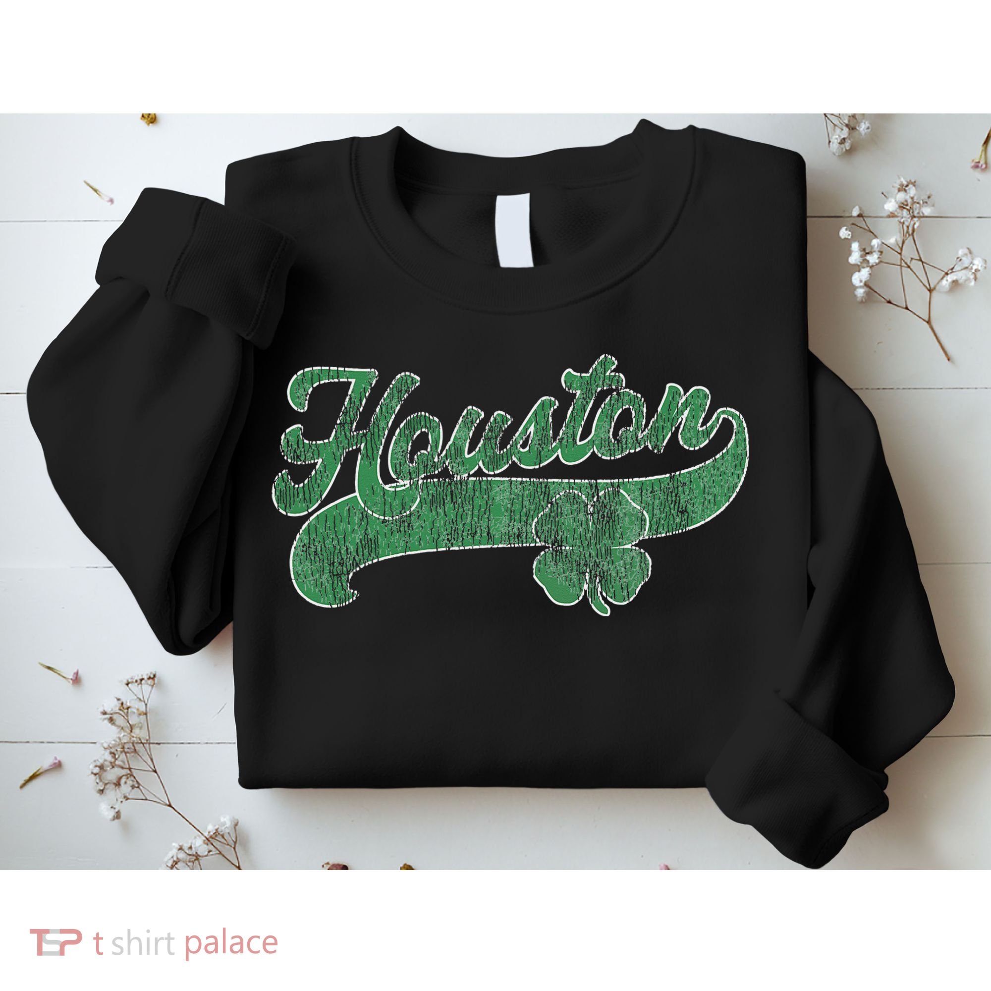 Shamrock Houston Texas Irish St. Patrick's Day Sweatshirt