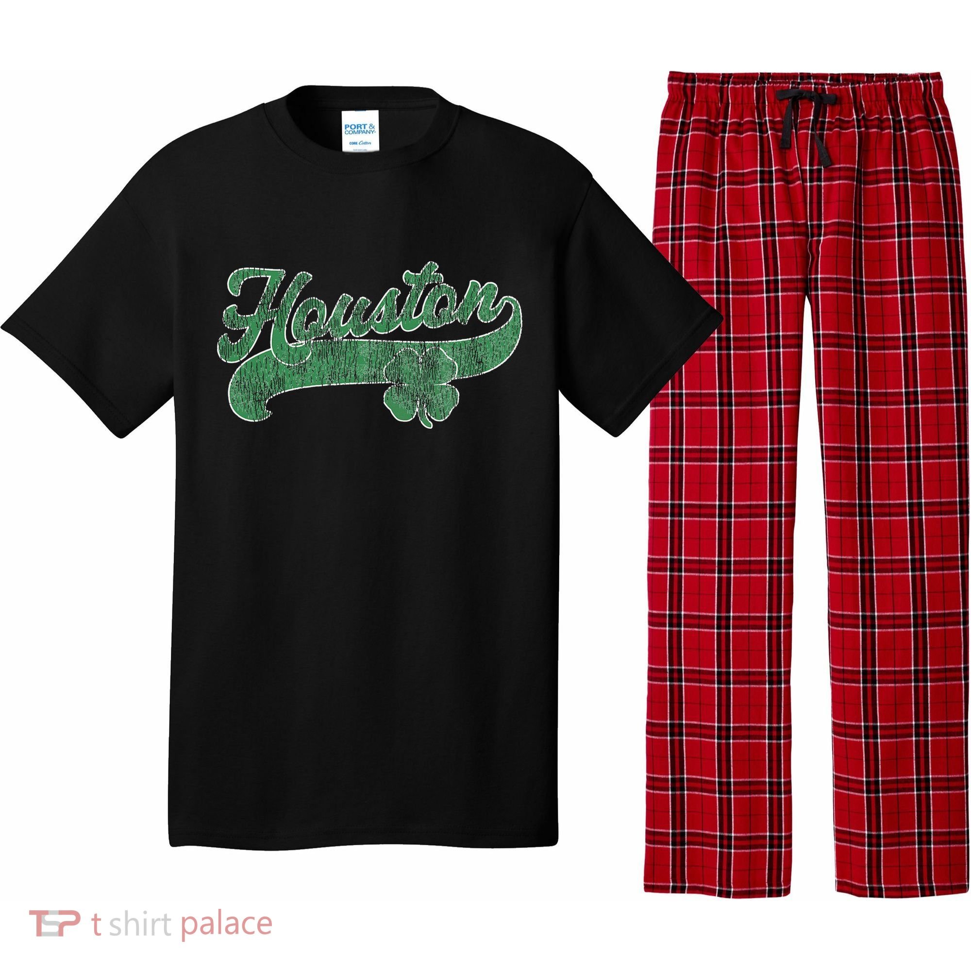 Shamrock Houston Texas Irish St. Patrick's Day Pajama Set