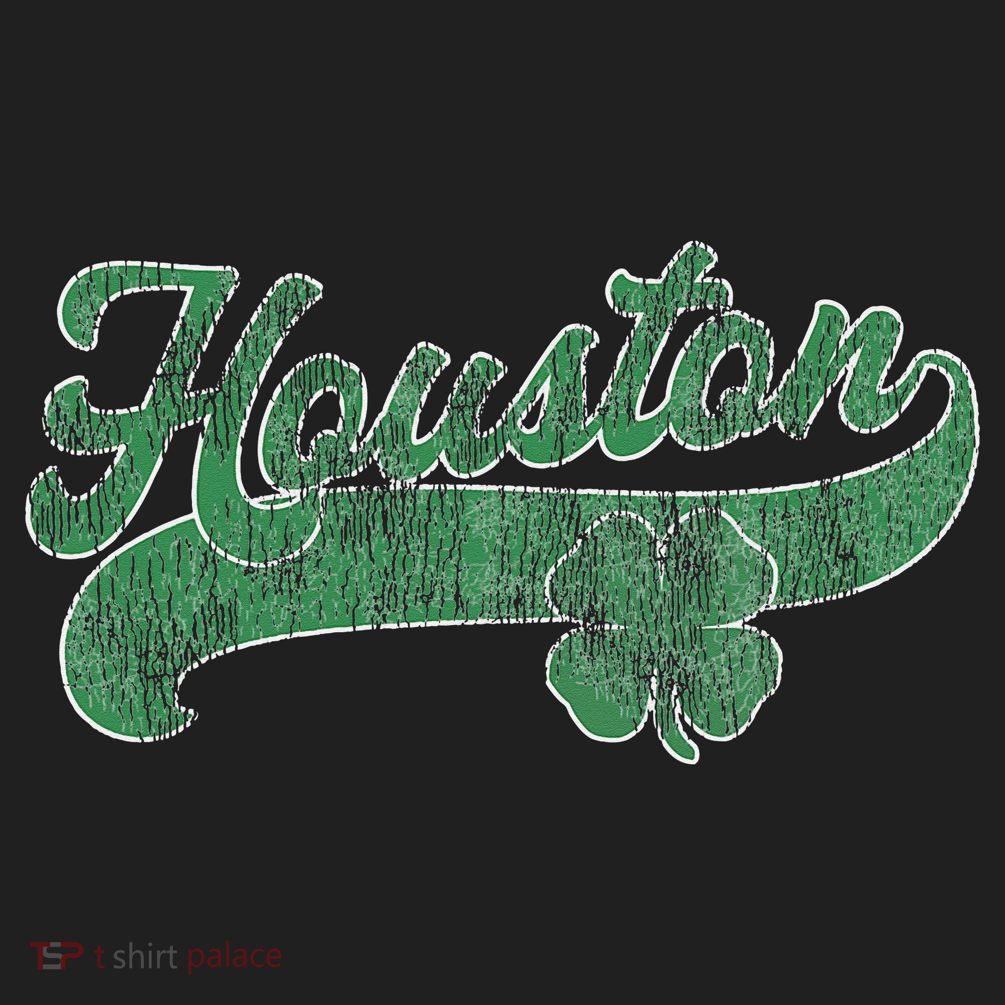 Shamrock Houston Texas Irish St. Patrick's Day Golf Towel