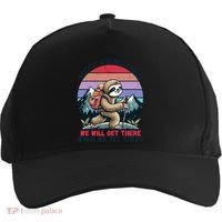Sloth Hiking Team Hiking Gifts Funny Sloth Five-Panel Snapback Cap thumb 0