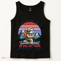 Sloth Hiking Team Hiking Gifts Funny Sloth Tank Top thumb 2