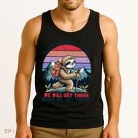 Sloth Hiking Team Hiking Gifts Funny Sloth Tank Top thumb 3