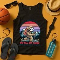 Sloth Hiking Team Hiking Gifts Funny Sloth Tank Top thumb 4