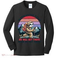 Sloth Hiking Team Hiking Gifts Funny Sloth Kids Long Sleeve Shirt thumb 0