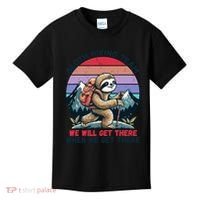 Sloth Hiking Team Hiking Gifts Funny Sloth Kids T-Shirt thumb 0