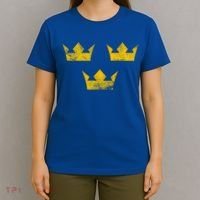 Sweden Heritage Tre Kronor Three Crowns Vintage Sverige Gift T-Shirt thumb 4