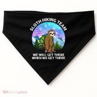 Sloth Hiking Team Funny Sloth Hiking Lover USA-Made Doggie Bandana thumb 0