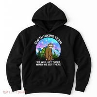Sloth Hiking Team Funny Sloth Hiking Lover Hoodie thumb 0