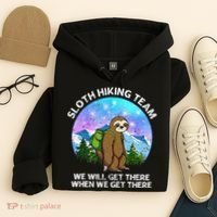 Sloth Hiking Team Funny Sloth Hiking Lover Hoodie thumb 4
