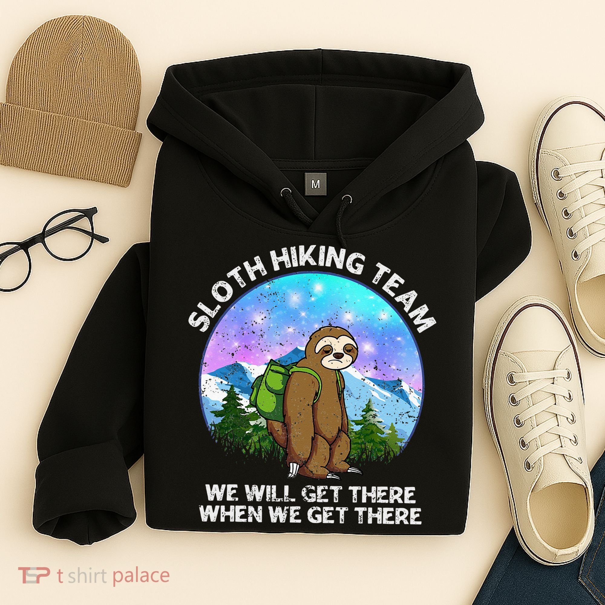 Sloth Hiking Team Funny Sloth Hiking Lover Hoodie