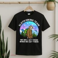 Sloth Hiking Team Funny Sloth Hiking Lover T-Shirt thumb 2