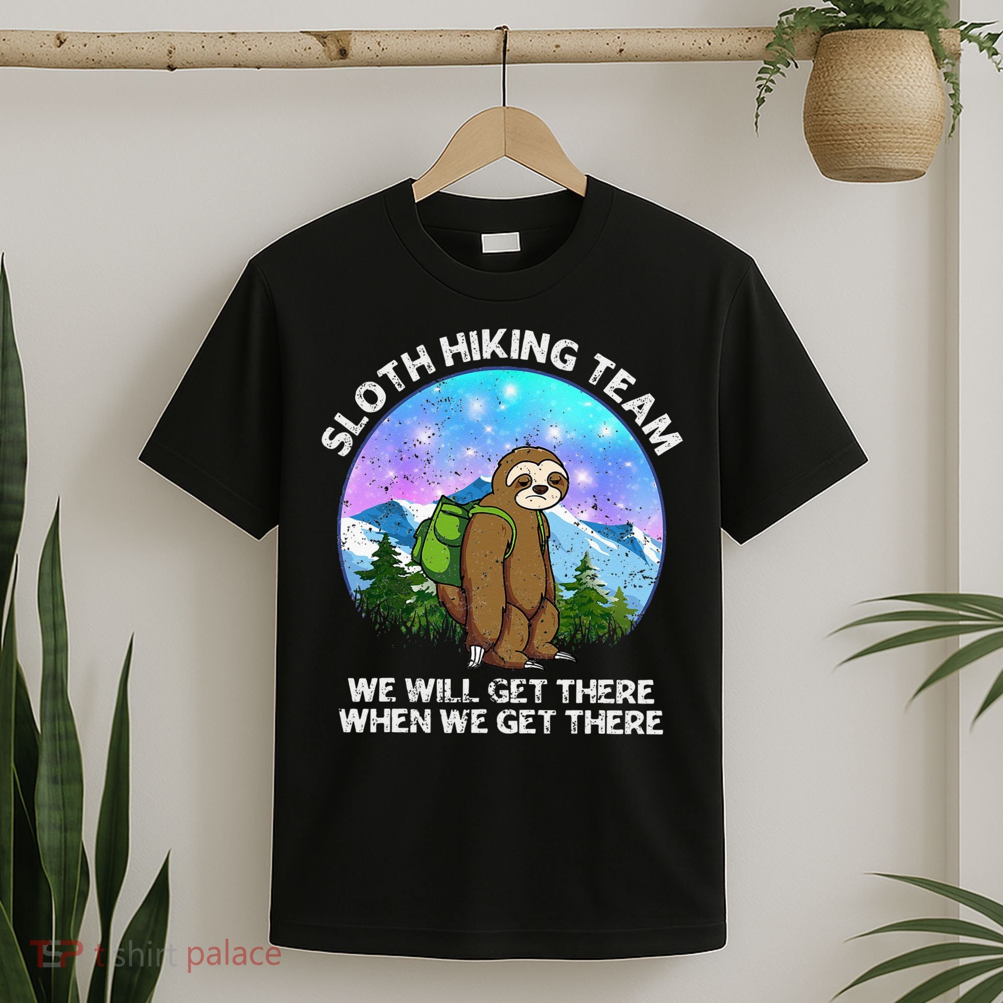 Sloth Hiking Team Funny Sloth Hiking Lover T-Shirt