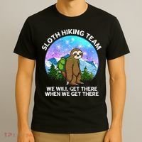 Sloth Hiking Team Funny Sloth Hiking Lover T-Shirt thumb 3