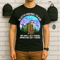 Sloth Hiking Team Funny Sloth Hiking Lover T-Shirt thumb 6