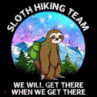Sloth Hiking Team Funny Sloth Hiking Lover T-Shirt thumb 7