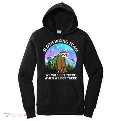 Sloth Hiking Team Funny Sloth Hiking Lover Women's Hoodie