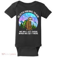 Sloth Hiking Team Funny Sloth Hiking Lover Baby Bodysuit thumb 0