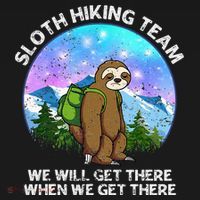Sloth Hiking Team Funny Sloth Hiking Lover Baby Bodysuit thumb 2