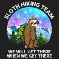 Sloth Hiking Team Funny Sloth Hiking Lover Hat thumb 2