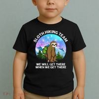 Sloth Hiking Team Funny Sloth Hiking Lover Toddler T-Shirt thumb 2