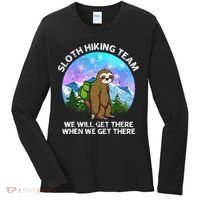 Sloth Hiking Team Funny Sloth Hiking Lover Women's Long Sleeve Shirt thumb 0
