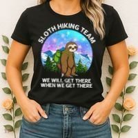 Sloth Hiking Team Funny Sloth Hiking Lover Women's T-Shirt thumb 2