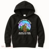 Sloth Hiking Team Funny Sloth Hiking Lover Kids Hoodie thumb 0