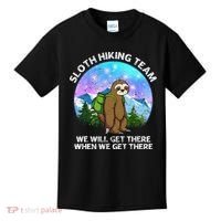 Sloth Hiking Team Funny Sloth Hiking Lover Kids T-Shirt thumb 0