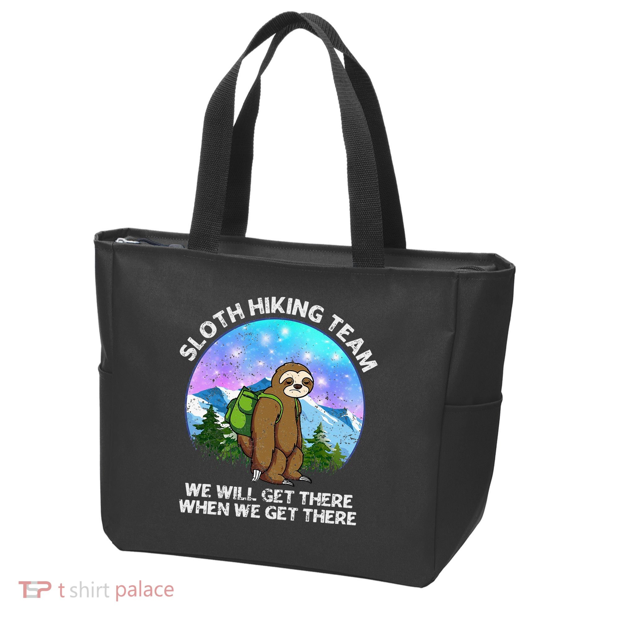 Sloth Hiking Team Funny Sloth Hiking Lover Tote Bag