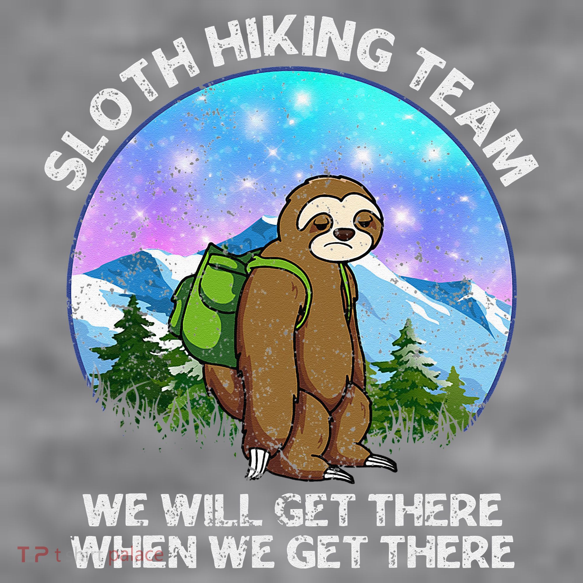 Sloth Hiking Team Funny Sloth Hiking Lover Women's Racerback Cropped Tank