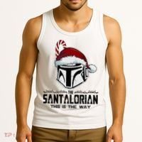 Santalorian Hunter This Is The Way Christmas Holiday Season Tank Top thumb 3