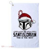 Santalorian Hunter This Is The Way Christmas Holiday Season Golf Towel thumb 0