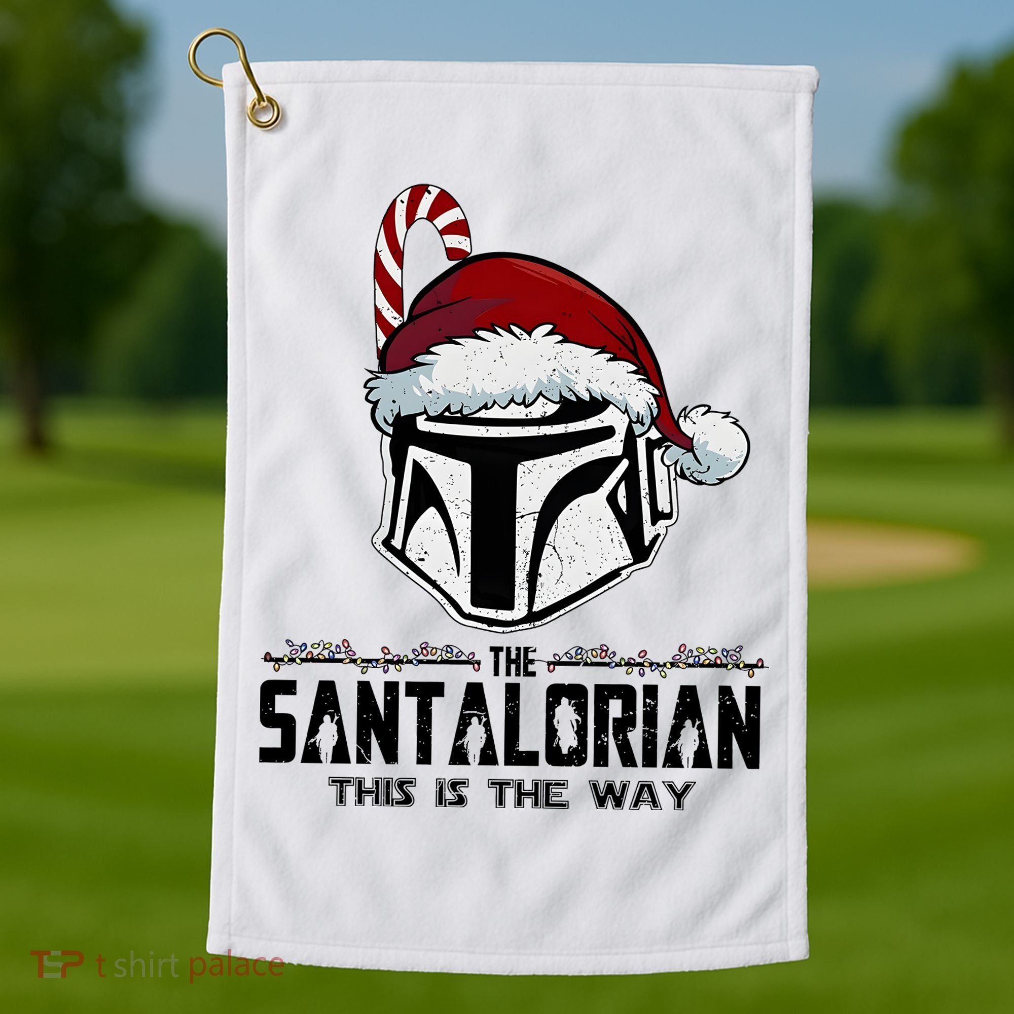 Santalorian Hunter This Is The Way Christmas Holiday Season Golf Towel