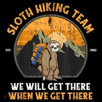 Sloth Hiking Team We Will Get There When We Get There Backpack thumb 2