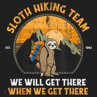 Sloth Hiking Team We Will Get There When We Get There District V.I.T. Heavyweight Hoodie thumb 2