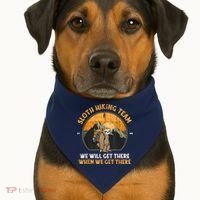 Sloth Hiking Team We Will Get There When We Get There USA-Made Doggie Bandana thumb 1