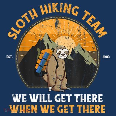 Sloth Hiking Team We Will Get There When We Get There Women's Flannel Pajama Set