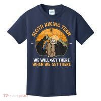 Sloth Hiking Team We Will Get There When We Get There Kids T-Shirt thumb 0