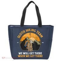 Sloth Hiking Team We Will Get There When We Get There Tote Bag thumb 0